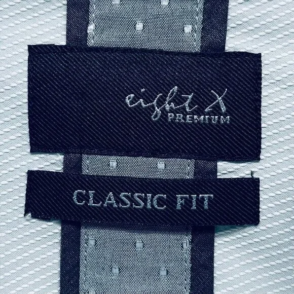 Eigth X Shirt Size L Men’s Premium Classic Fit Blue Long Sleeve  Button Up - Picture 5 of 10